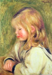 The Child in a White Shirt Reading, 1905